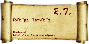 Régi Teréz névjegykártya